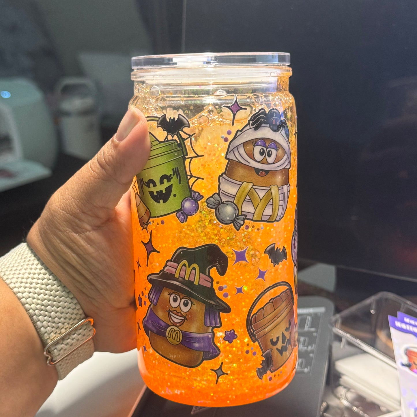 Halloween Nostalgic Nuggies 16oz/12oz Acrylic Can Cup