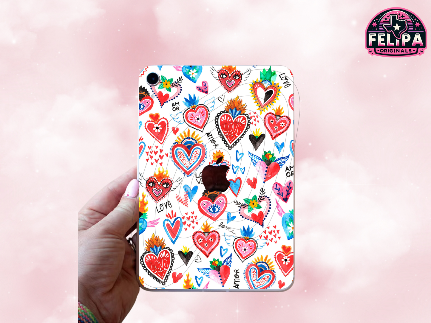 Milagros Love iPad Mini Insert | Colorful Valentine’s Day Accessory for Book Lovers