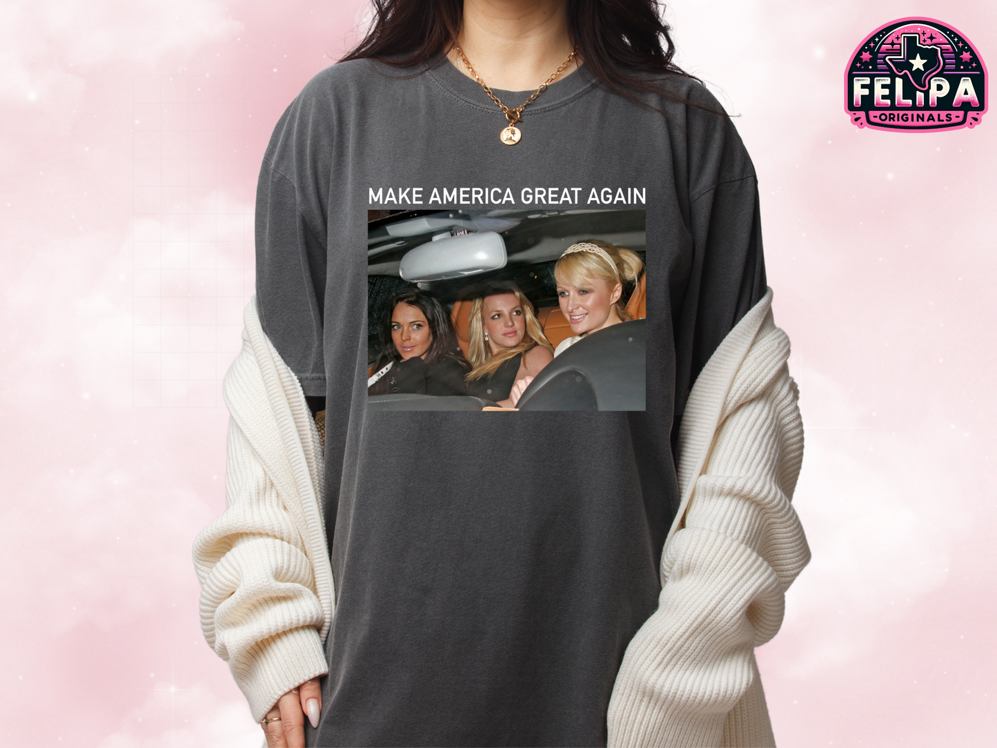 "Make America Great Again" Y2K Paparazzi Tee – Oversized Pepper Comfort Colors Shirt