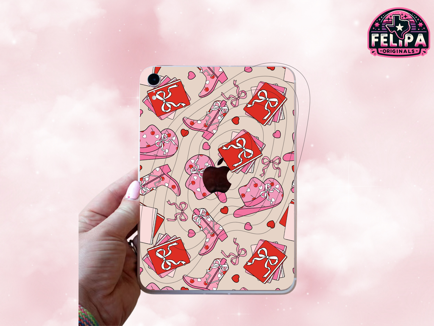 Cowgirl Valentine iPad Mini Insert | Western-Themed Gift for Book Lovers
