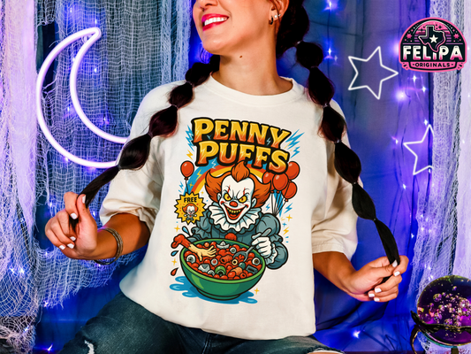 Penny Puffs - Creepy Clown Cereal Tee