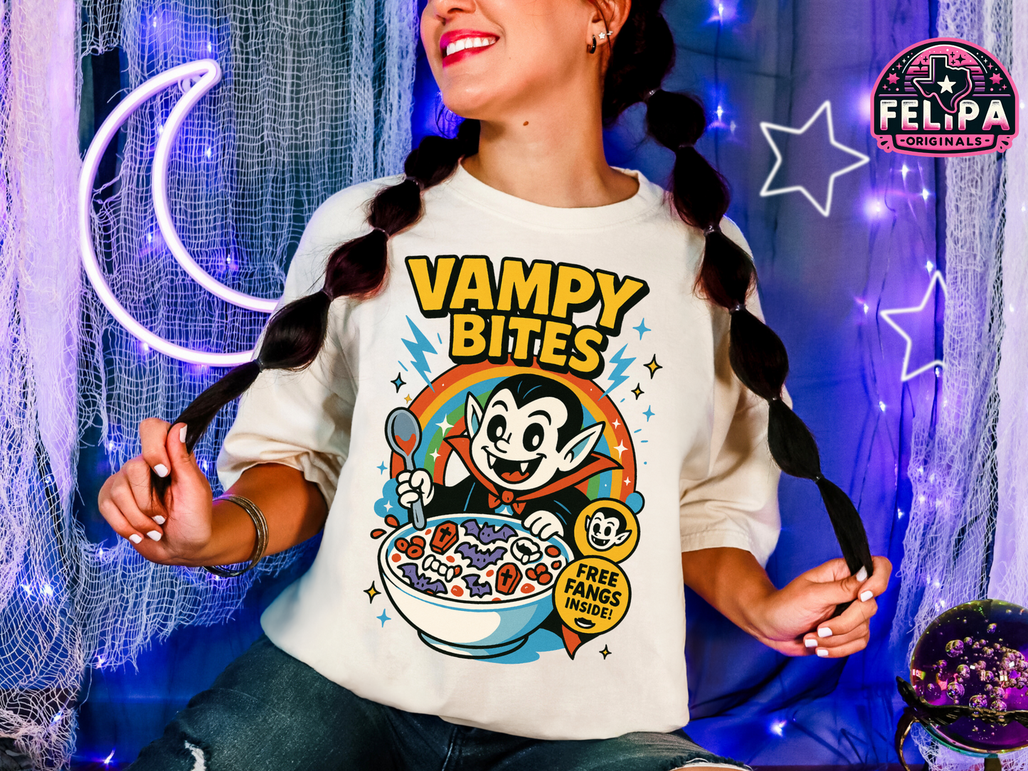 Vampy Bites - Cute Vampire Cereal Tee