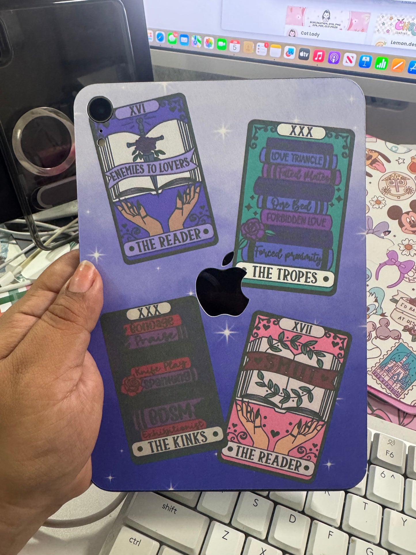 Bookish Tarot iPad Mini Insert | Smutty Tropes & Kinks for Romance Readers